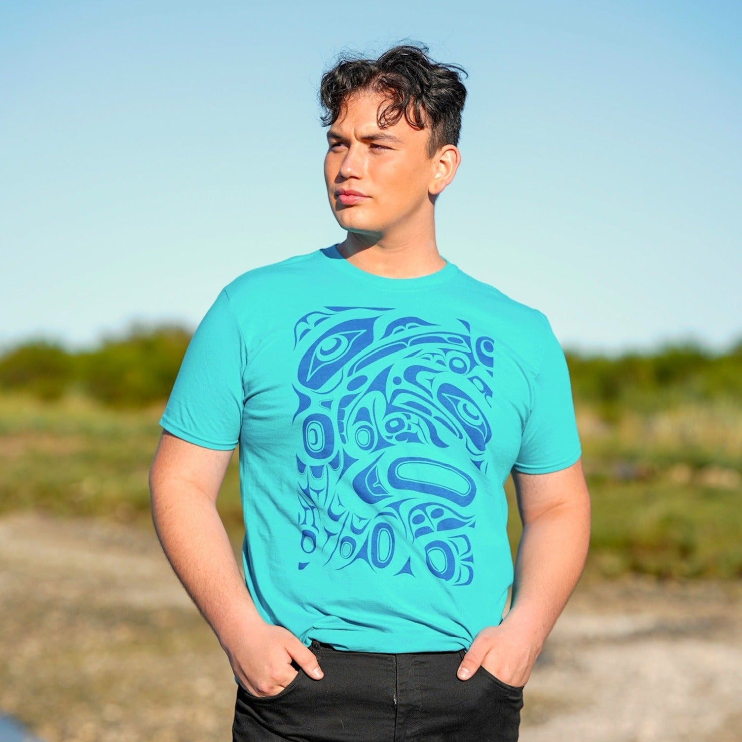 Unisex T-Shirt with Raven & Eagle  Indigenous Clothing – Totem