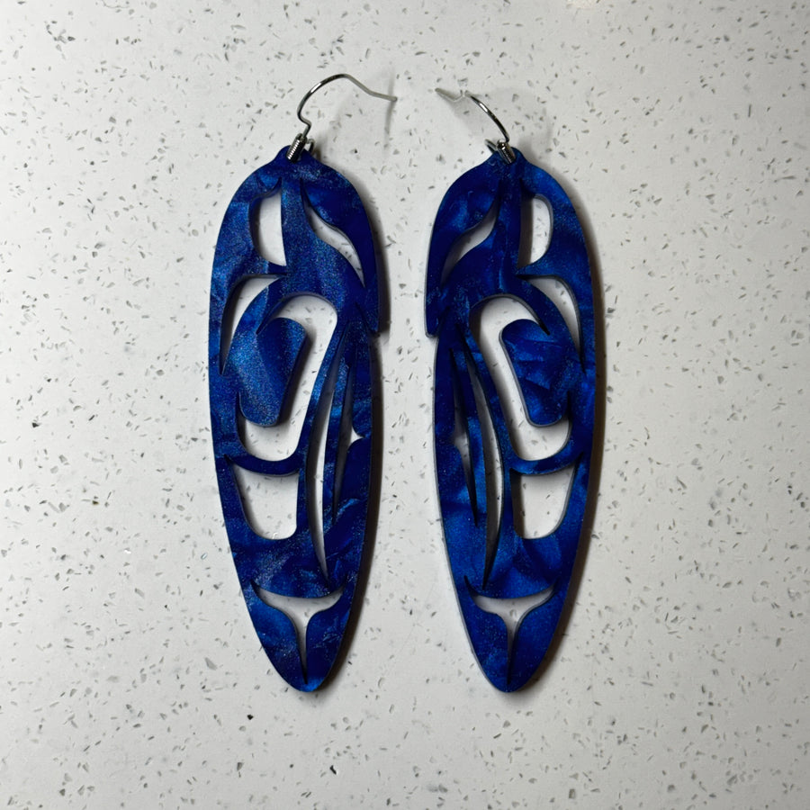 Feather Earrings - Acrylic 3"