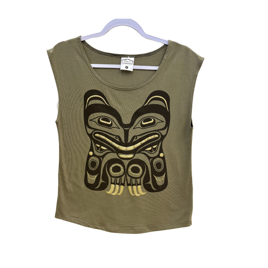 Bear Mother Women's Eco-friendly Cap Sleeve Top